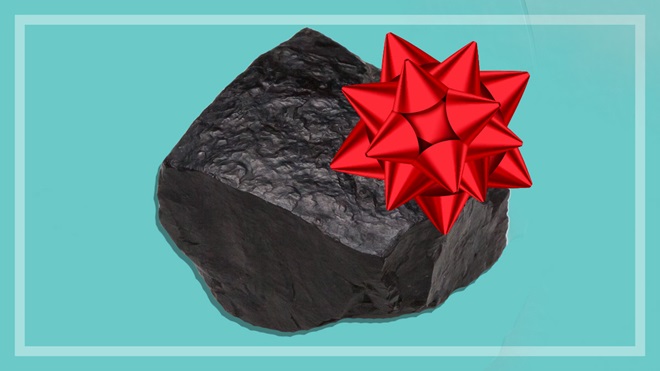 lump of coal as the worst christmas gift
